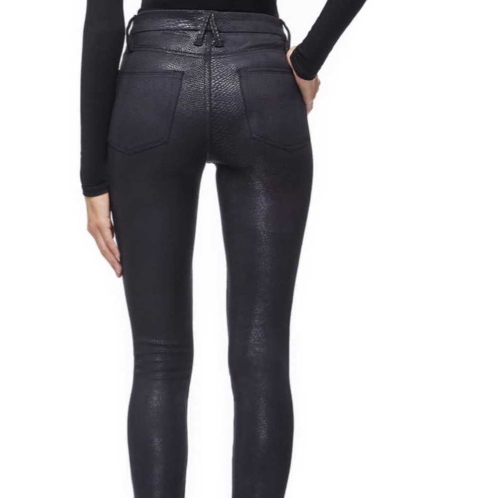 Good American good legs snakeprint jeans